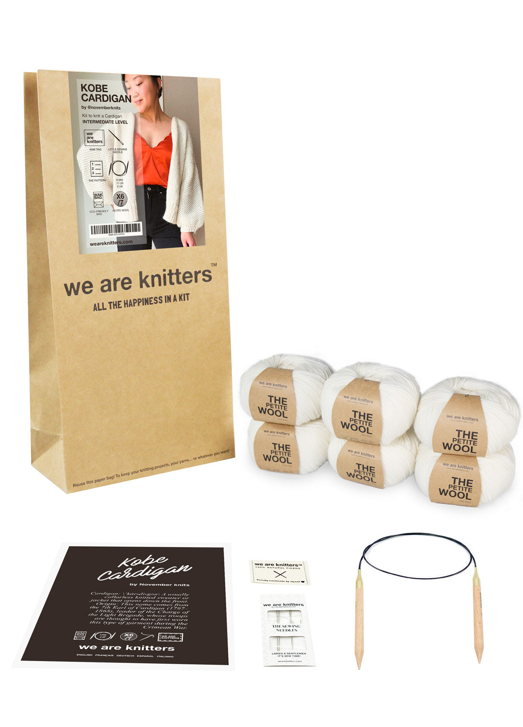 Kobe Cardigan WAK Edition x November Knits Kit - Yummy Version