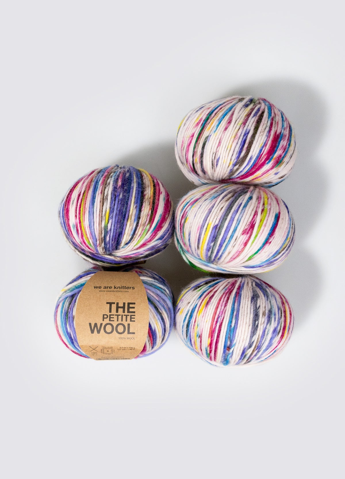 5 Pack of Petite Wool Yarn Balls