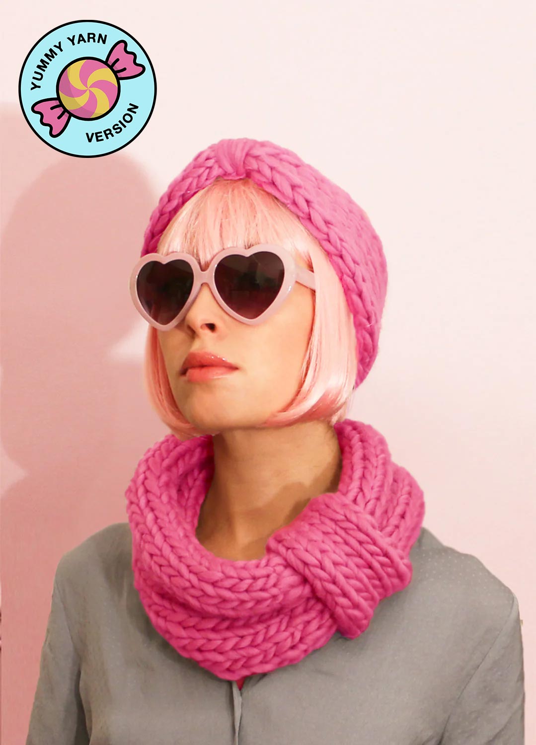 Blueberry Muffin Snood and Headband x @trustthemojo Kit - Yummy Yarn Version