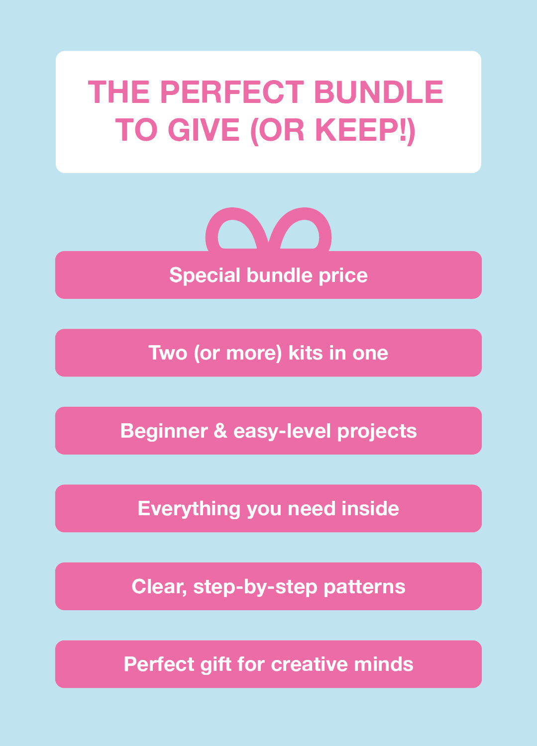 2 Kits Bundle | Knitting Stitch Sampler Kit Make your first Snood + Morse Scarf - Yummy Yarn Fine Version