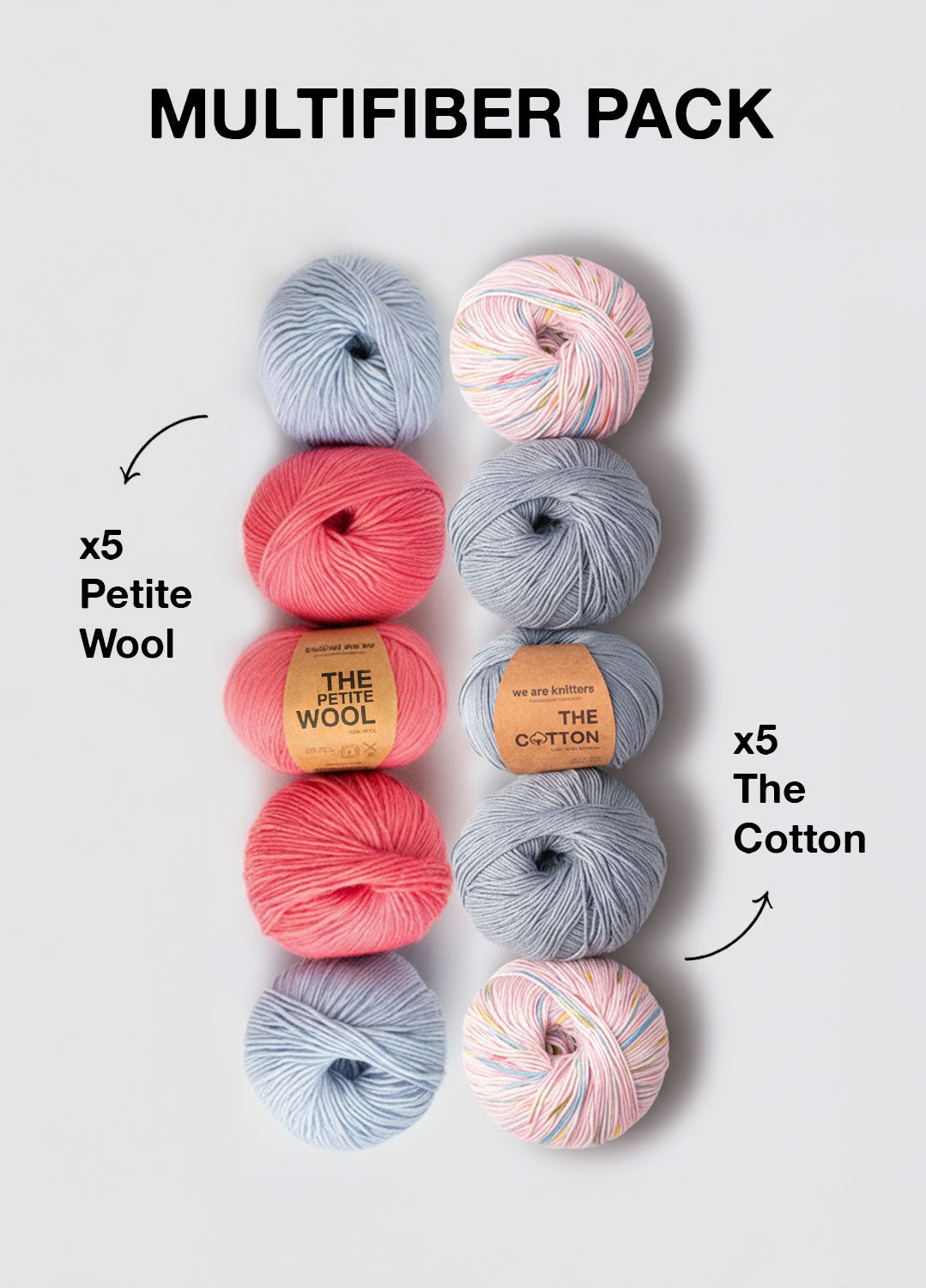 10 Pack of Petite Wool & Cotton