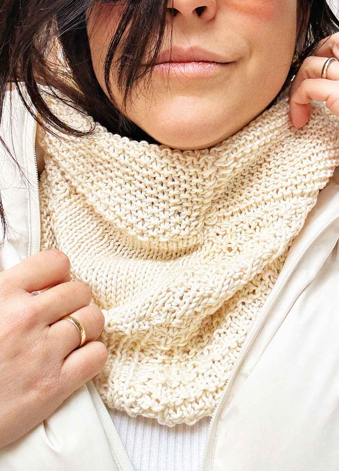 Stitch Sampler: Learn The Basics Knitting Kit - Make your first Cotton Snood