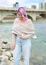 Easy Eyelet Sweater Scarf x @knitatude Kit - Petite Premium Version