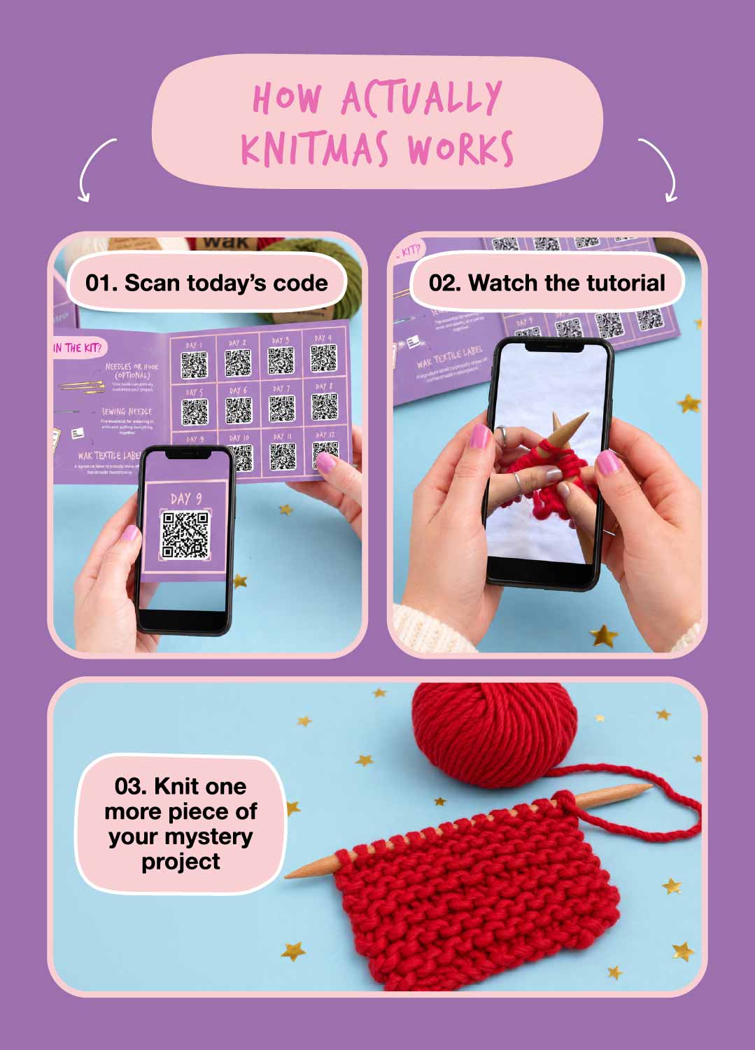 Knitmas: 12 Days of Knitting - Mystery Project Advent Calendar - PREORDER