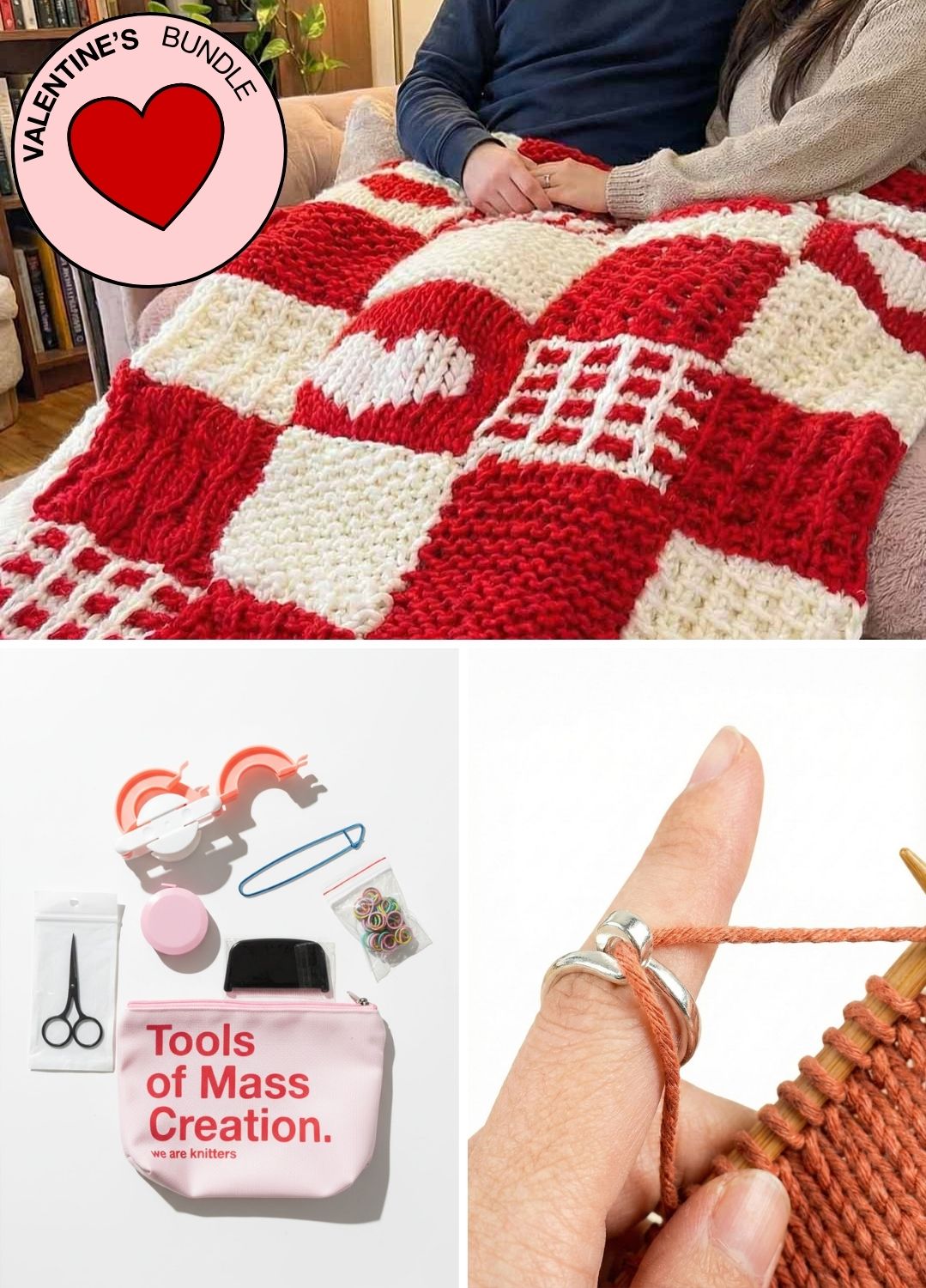 Bundle: Valentine's Stitch Sampler Blanket Kit - Limited Edition
