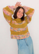 The Striped Rainbow Sweater Kit x @paula.on.knits - Yummy Yarn Version